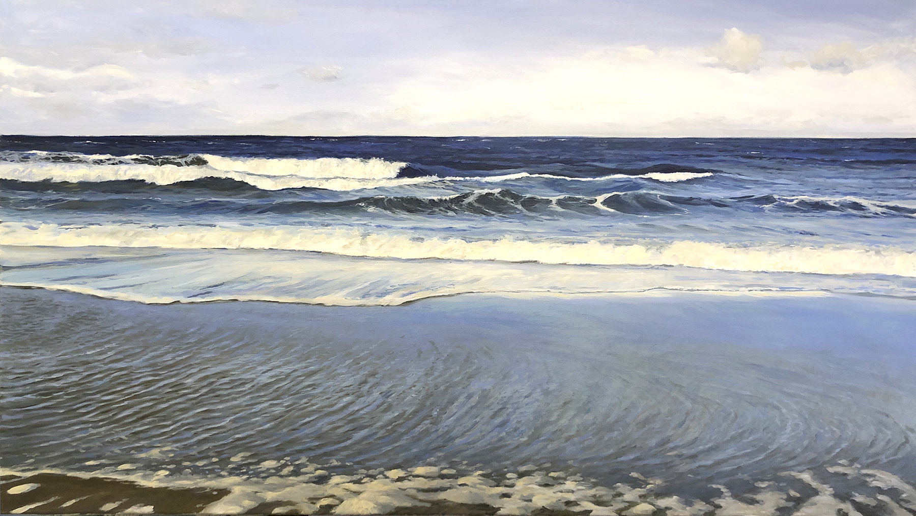 "Remains Of A Storm" 80x140 cm, olie på lærred (solgt)
