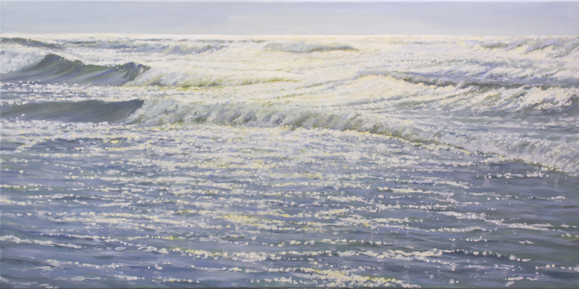 "Sun Flicker II", 50x100 cm, olie på lærred (solgt)