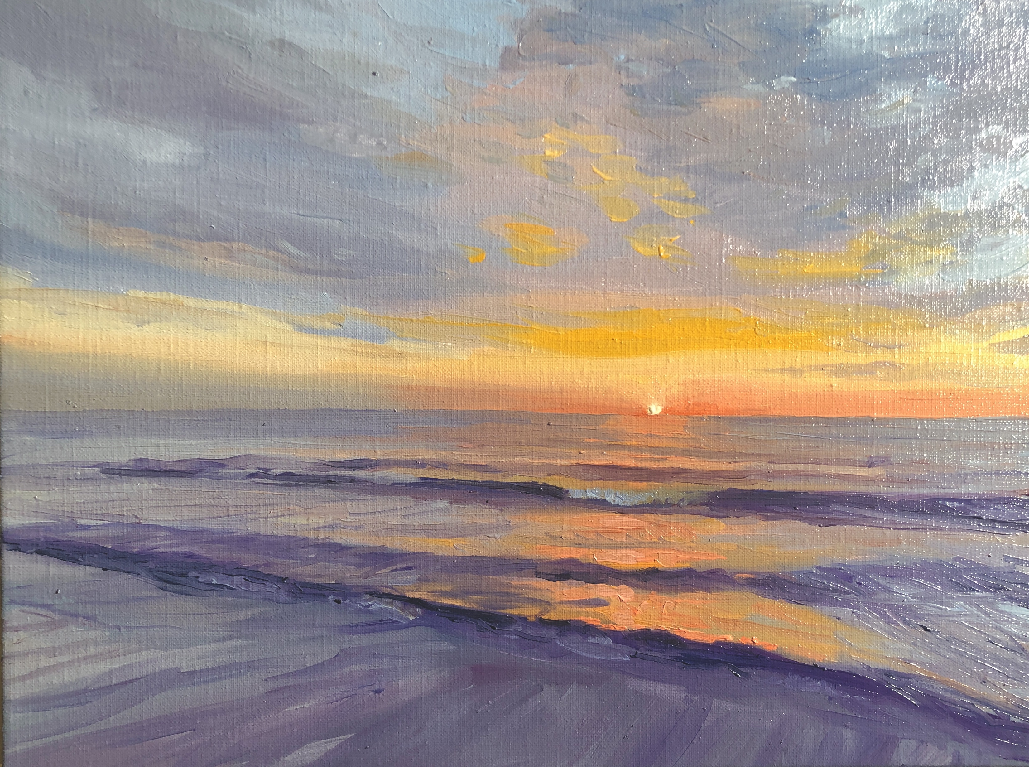 "The Waves That Came Later", 30x40 cm, olie (SOLGT)