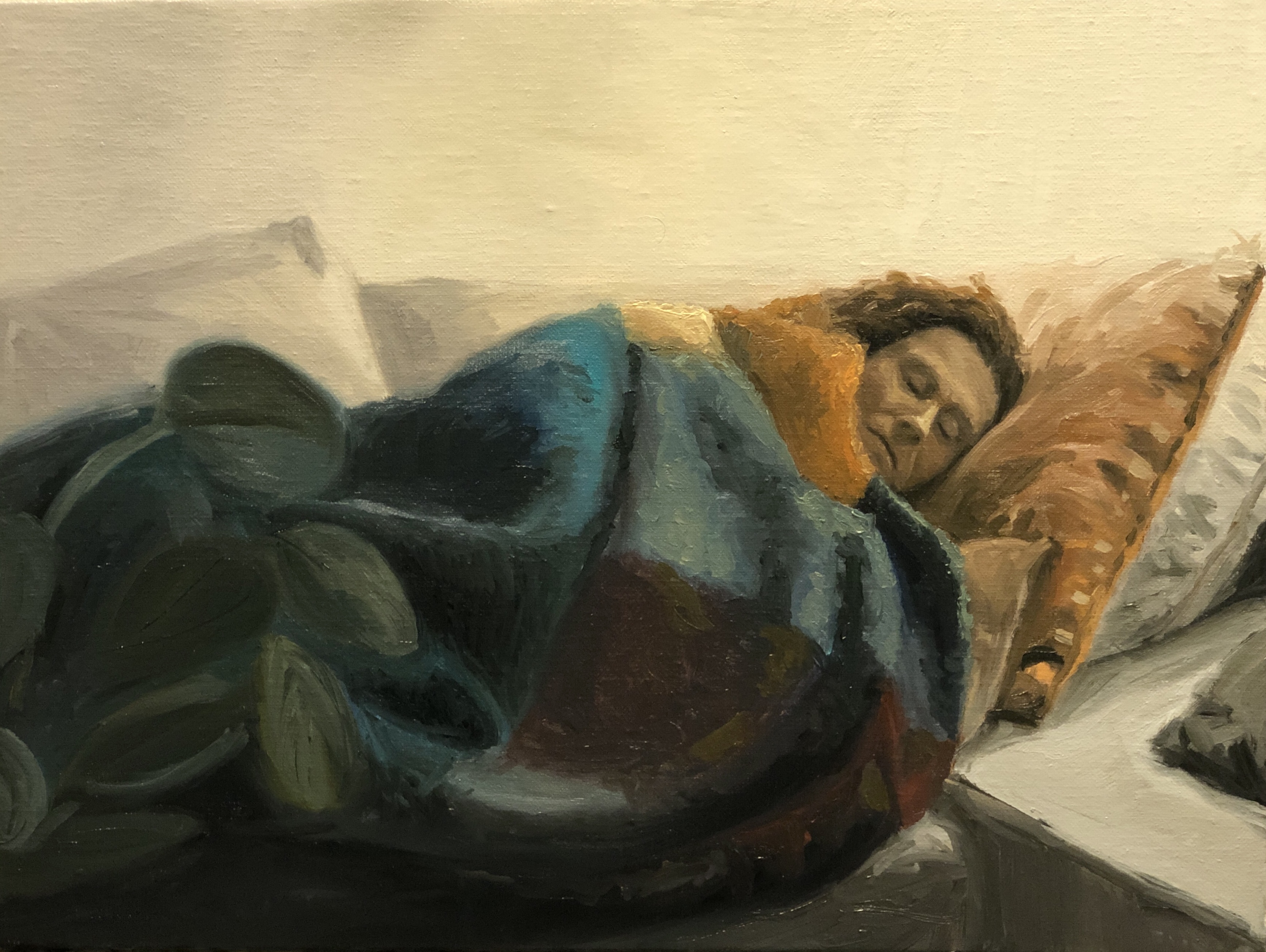 "Napping", 30x40 cm, olie 
