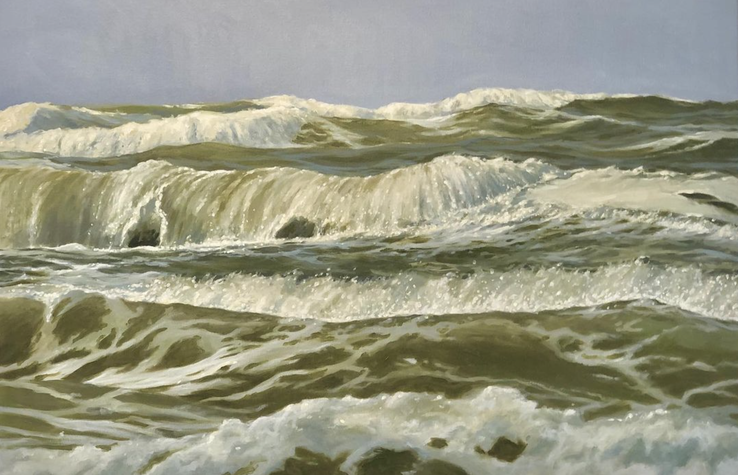 "Green Rythm", 80x 120 cm, olie 