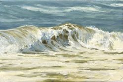 "Wave Study", 20x30 cm, olie på lærred (solgt)