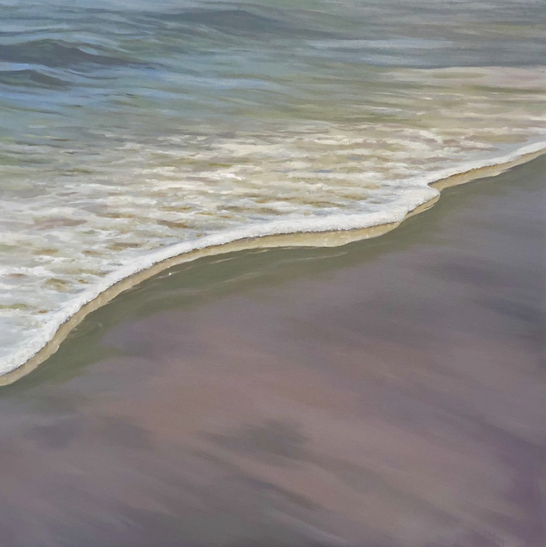 "Foam Line" 80x80 cm, olie (SOLGT)